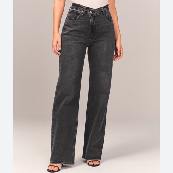 Abercrombie & Fitch Denim - Abercrombie & Fitch The 90S Relaxed Jean SZ 26 2XS Curve Love Criss Cross Cross